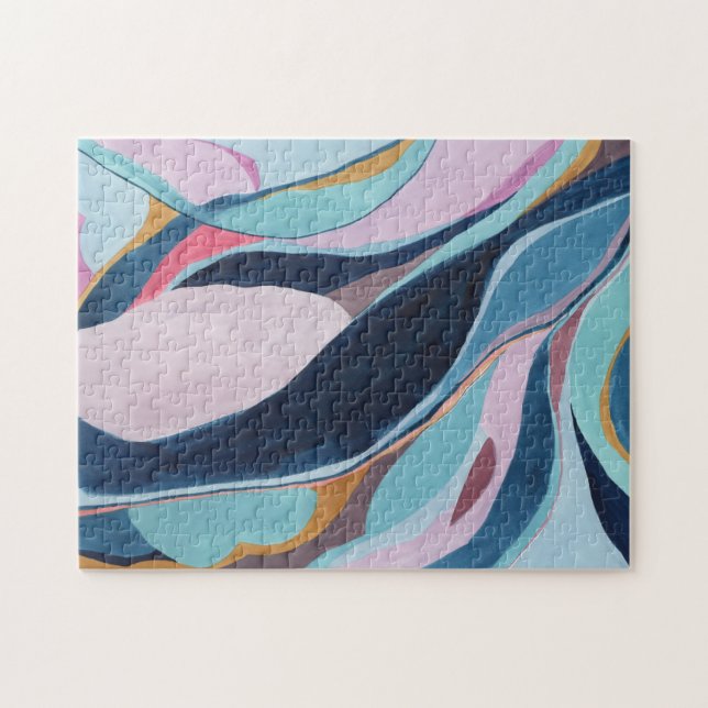 Colourful Abstract Watercolor Art Jigsaw Puzzle (Horizontal)