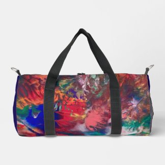 Colourful Abstract Watercolor Hippie Duffle Bag