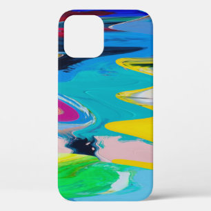 Colourful abstract, watercolor motion blur. iPhone 12 case