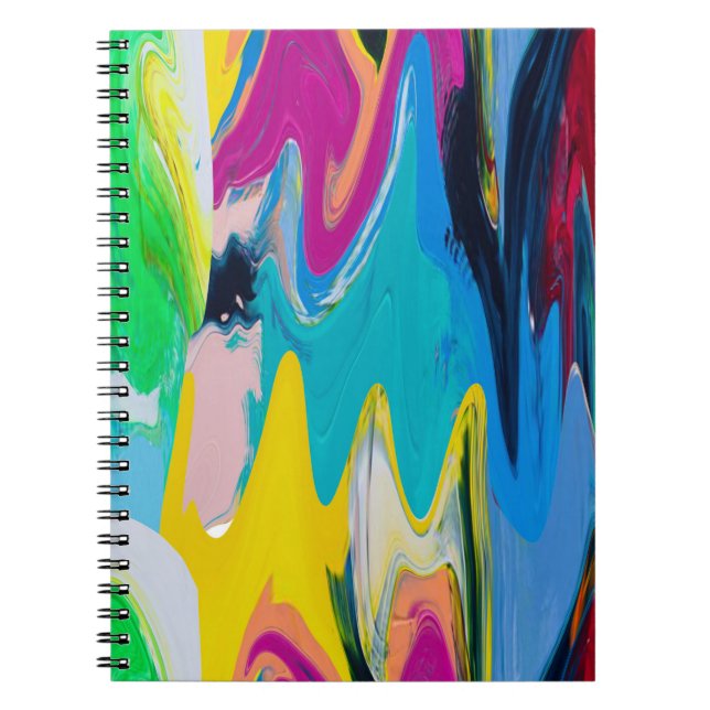 Colourful abstract, watercolor motion blur. notebook (Front)