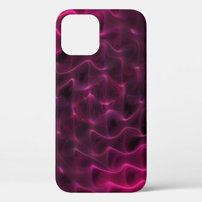 Colourful Abstract Waves Black Background Case-Mate iPhone Case (Back)