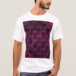 Colourful Abstract Waves Black Background T-Shirt
