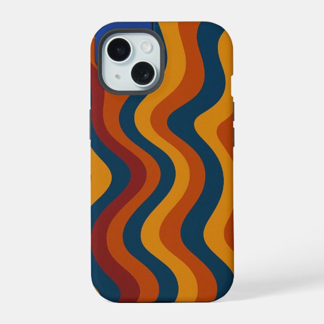 Colourful Abstract Waves Case-Mate iPhone 15 Case (Back)