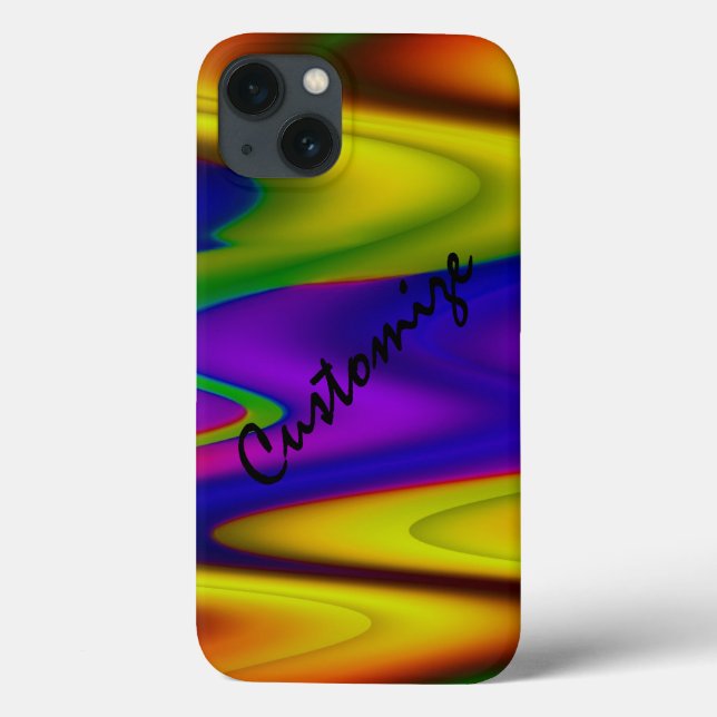 Colourful Abstract Waves Case-Mate iPhone Case (Back)