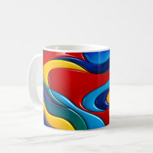 Colourful Abstract Waves Coffee Mug