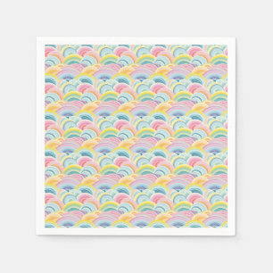 Colourful Abstract Waves Napkin