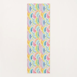 Colourful Abstract Waves Yoga Mat