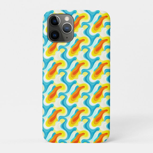 Colourful Abstract Wavy Pattern Case-Mate iPhone Case (Back)