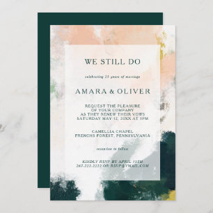 Colourful Abstract We Still Do Vow Renewal Invitation