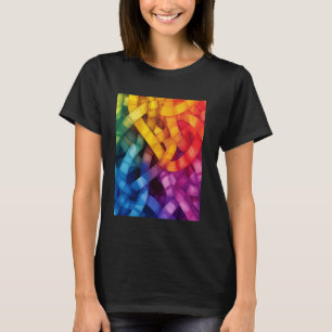 Colourful Abstract Weave Art T-Shirt