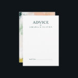 Colourful Abstract Wedding Advice Card<br><div class="desc">This colourful abstract wedding advice card is perfect for your unique modern boho wedding. Hand-painted with textured brush marks of dark emerald green,  peach and mustard,  it's sure to give your occasion a simple yet rustic bohemian feel.</div>
