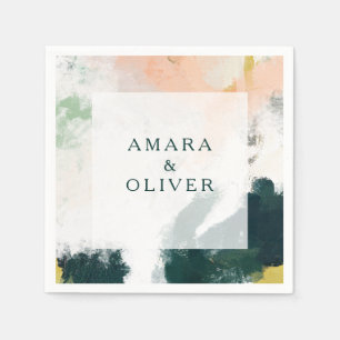 Colourful Abstract Wedding Napkins