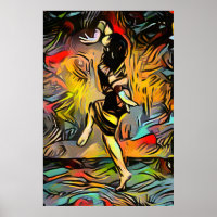 Colourful Abstract Woman Dancing