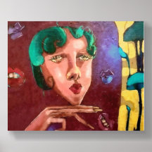 Colourful Abstract Woman Portrait – Oil Painting