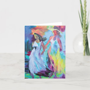 Colourful Abstract Women  Thank You Card