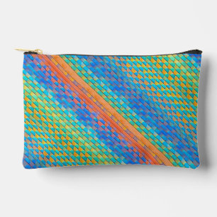 Colourful Abstract Woven Digital Pattern Accessory Pouch