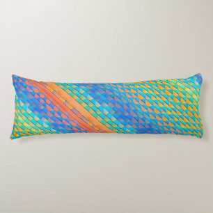 Colourful Abstract Woven Digital Pattern Body Cushion