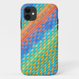 Colourful Abstract Woven Digital Pattern iPhone 11 Case