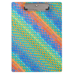 Colourful Abstract Woven Digital Pattern Clipboard