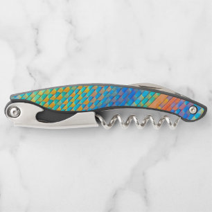Colourful Abstract Woven Digital Pattern Corkscrew
