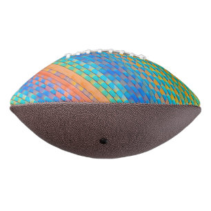 Colourful Abstract Woven Digital Pattern Football