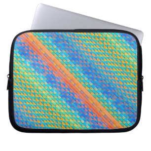 Colourful Abstract Woven Digital Pattern Laptop Sleeve