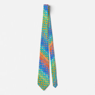 Colourful Abstract Woven Digital Pattern Tie