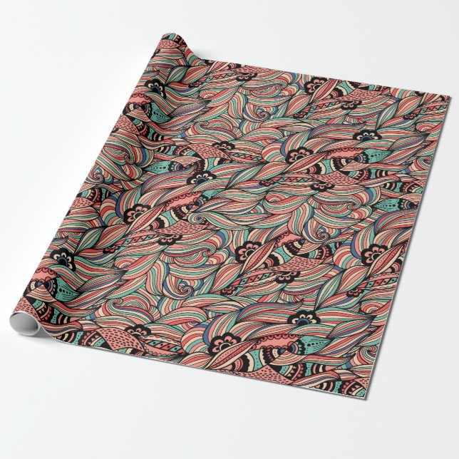 Colourful Abstract Wrapping Paper (Unrolled)