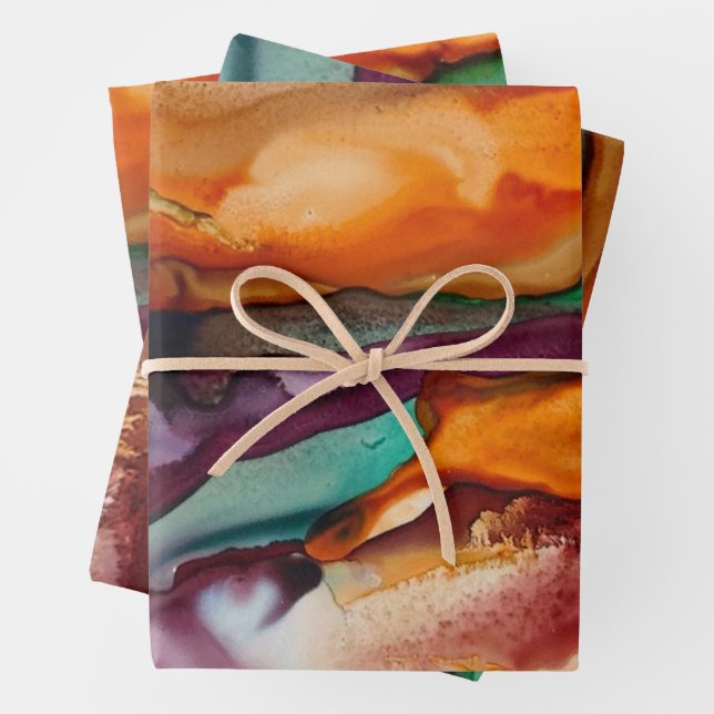 Colourful Abstract Wrapping Paper Sheet (In situ)