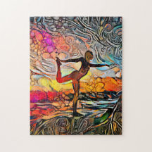 Colourful Abstract Yoga Pose | Challenging Hard Ji