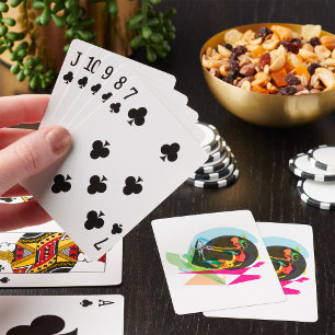 Colourful Abstract Yoga Pose Fitness and Wellness Playing Cards