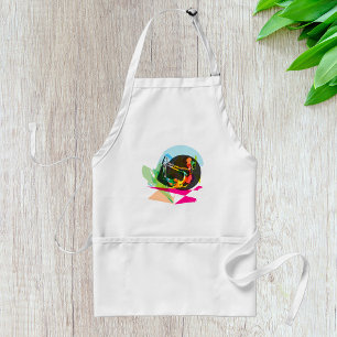 Colourful Abstract Yoga Pose Fitness and Wellness Standard Apron