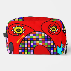 Colourful abstracted dopp kit
