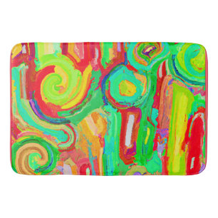 Colourful Abstraction Pattern Bath Mat