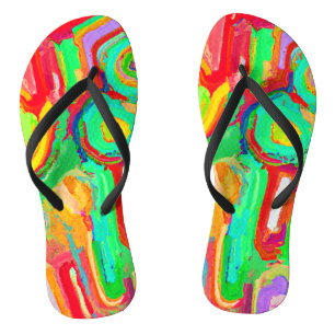 Colourful Abstraction Pattern Thongs