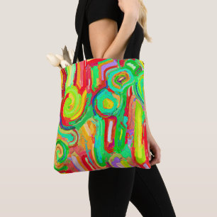 Colourful Abstraction Pattern Tote Bag