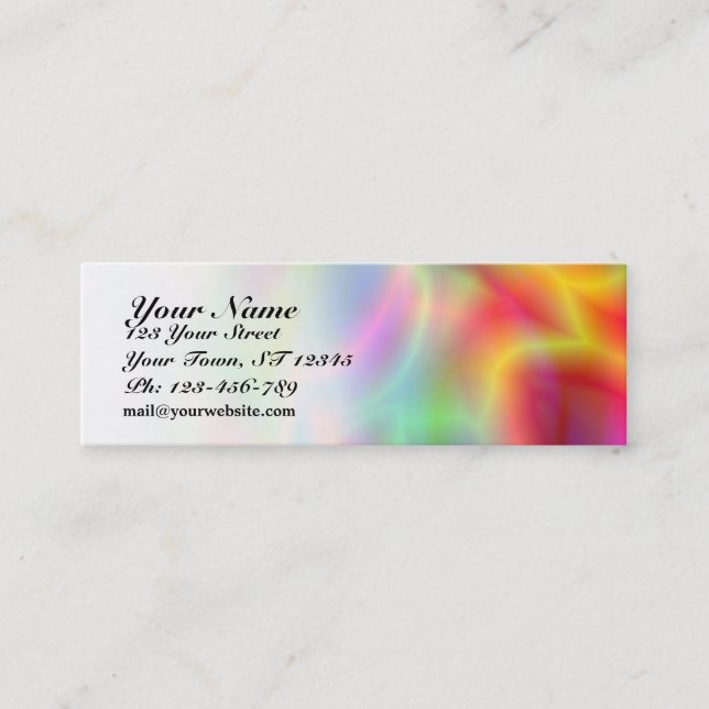 Colourful Abstraction Skinny Business Card (Front)