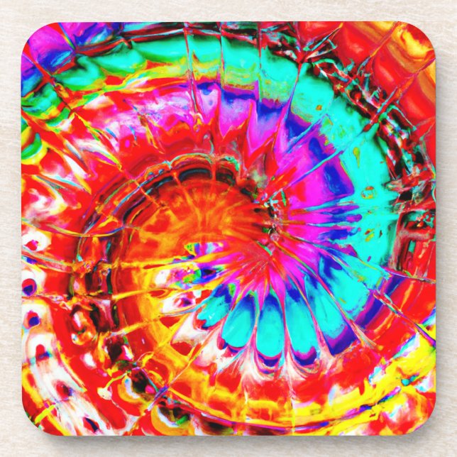 Colourful Abstractions Pattern Art Coaster (Front)