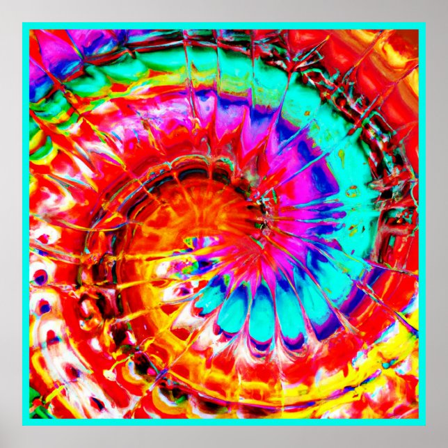 Colourful Abstractions Pattern Art Poster (Front)