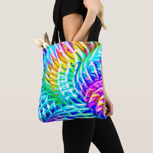 Colourful Abstractions Pattern Tote Bag (Close Up)