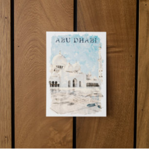 Colourful Abu Dhabi UAE Monument  Postcard