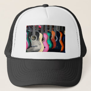 Colourful Acoustic Guitars Baseball Trucker Hat