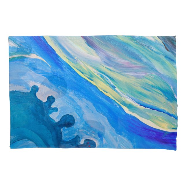 Colourful acrylic painting, textured background. pillowcase (Front)