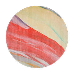 Colourful Acrylic: Textured Wood Fragment Cutting Board