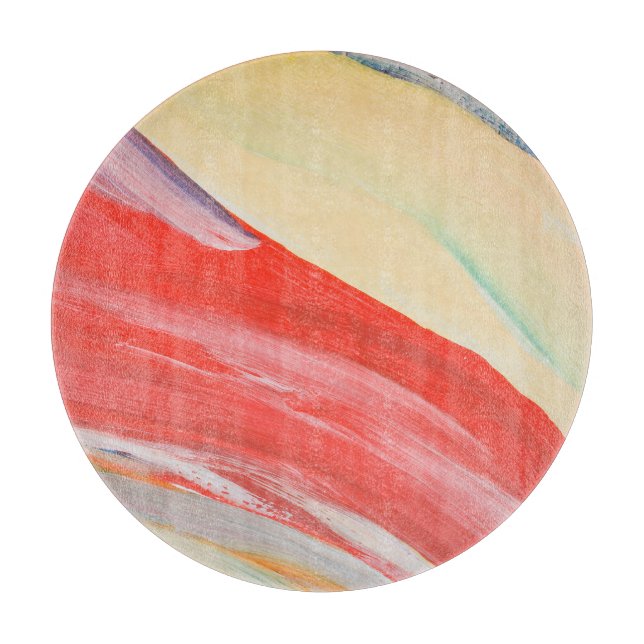 Colourful Acrylic: Textured Wood Fragment Cutting Board (Front)