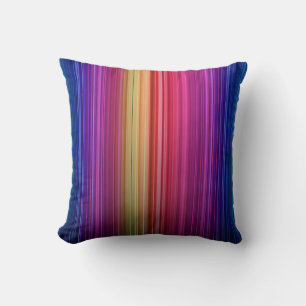 Colourful Acrylic Vertical Rainbow Pattern Cushion