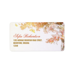 colourful address labels with tree