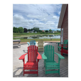 Colourful Adirondack Chairs  Photo Print