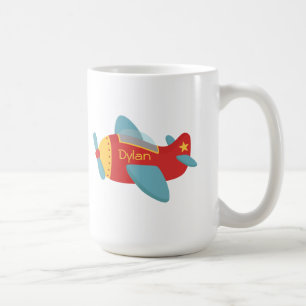 Colourful & Adorable Cartoon Aeroplane Coffee Mug