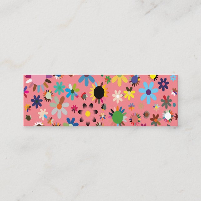 Colourful Adorable Floral Leave Calling Card (Front)